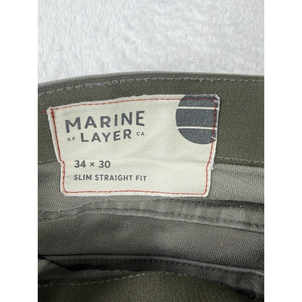 Marine Layer Original Slim 5 Pocket Twill Pants Mens 34x30 Slim Stretch - Picture 4 of 12